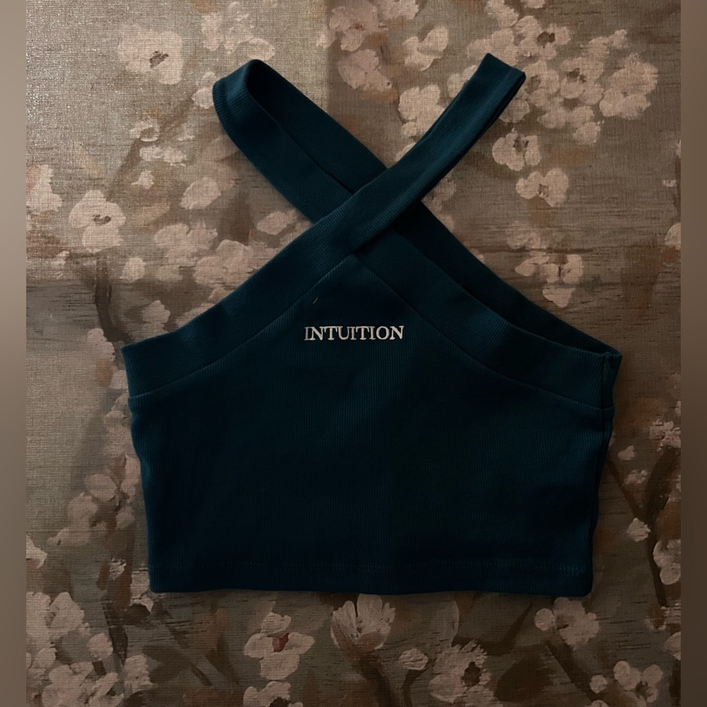 Forever 21 Navy Blue Crossover Intuition Crop